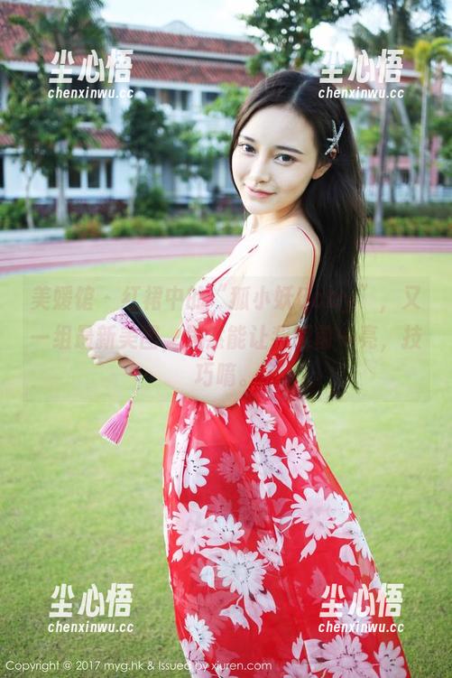 美媛馆 - 红裙中的“狐小妖Baby”，又一组最新美图，居然能让我眼前一亮，技巧唷。